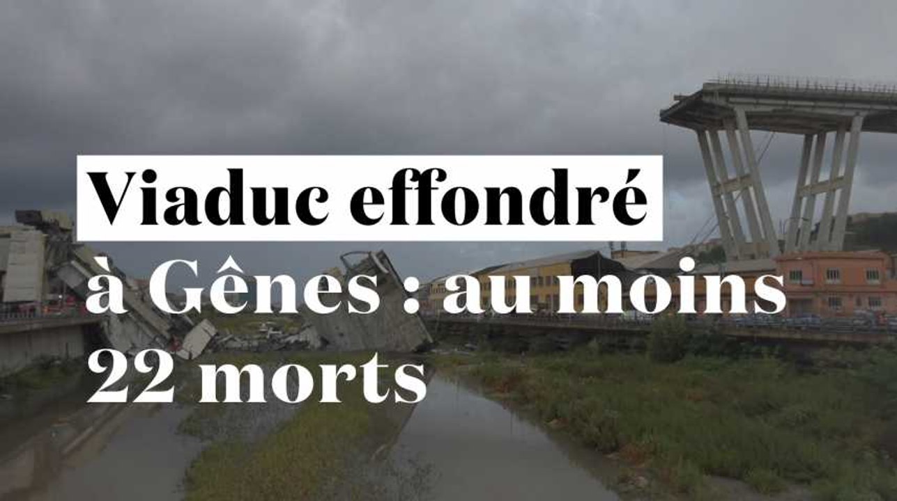 Viaduc effondré à Gênes : au moins 22 morts