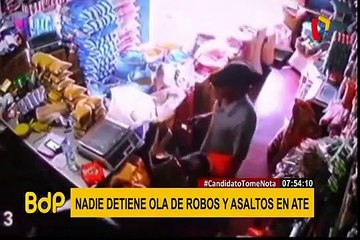 Cámaras de seguridad captan diversas modalidades de robos en Ate Vitarte