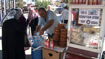 Simitçiden dolara karşı kampanya...100 dolar bozdurana simit bedava