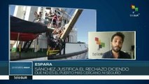 España rechaza que buque humanitario Aquarius llegue a sus costas