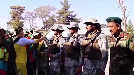 رکاب‌زنی برای حمایت از نیروهای امنیتی************شماری از ورزشکاران در جوزجان برای حمایت از نیروهای امنیتی افغان و بزرگداشت از نودونهمین سالروز استرداد استقلا