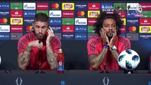 Sergio Ramos y Marcelo, en rueda de prensa antes de la Supercopa de Europa