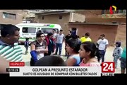 Huánuco: vecinos golpean a presunto estafador que realizaba compras con billetes falsos