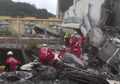 Italian Red Cross Reports Finding Survivors in Rubble of Fallen Bridge