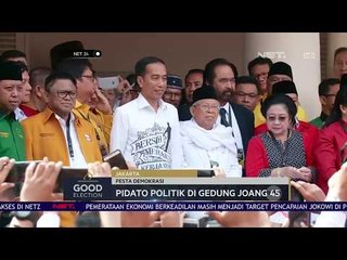 Jokowi Ma'ruf Amin Mendaftar ke KPU Setelah Melakukan Pidato - NET 24