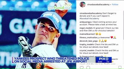 Yankees Prospect Who Threatened Police on Social Media Arrested at JFK Airport