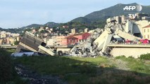 Buscan supervivientes por derrumbe de puente en Italia