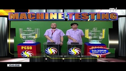 PCSO 4 PM Lotto Draw, August 15, 2018