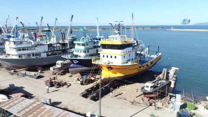 Yeni Sezona Hazırlanan Balıkçı Tekneleri Havadan Böyle Görüntülendi