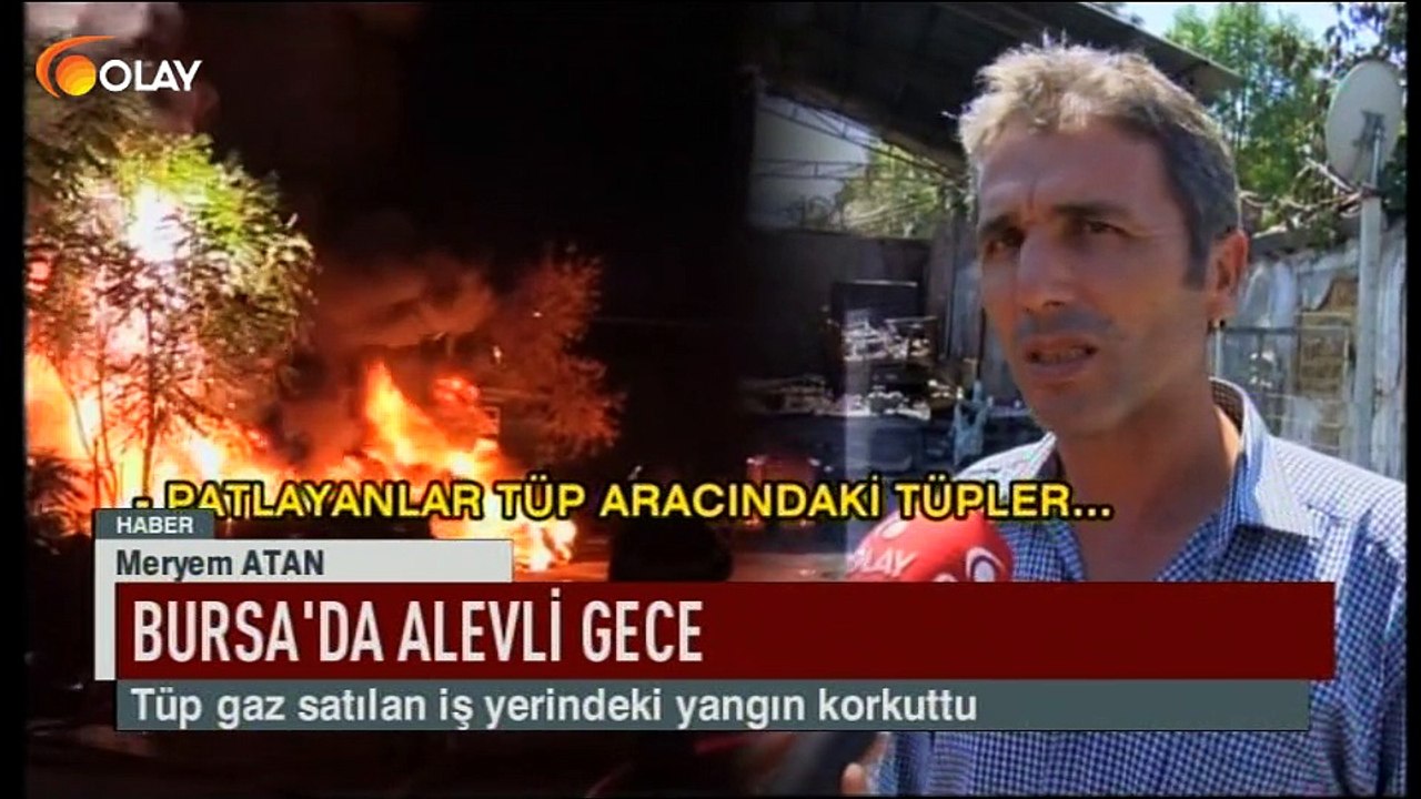Bursa'da alevli gece
