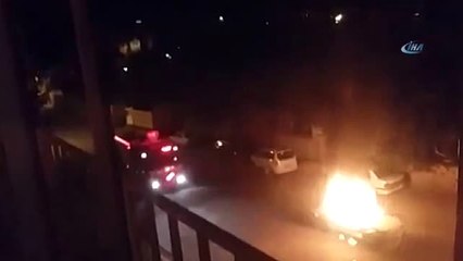 Kaza Sonrası Otomobil Alev Topuna Döndü