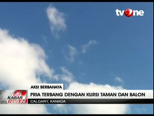 Pria Ini Terbang dengan Ratusan Balon Helium a la Film 'UP'