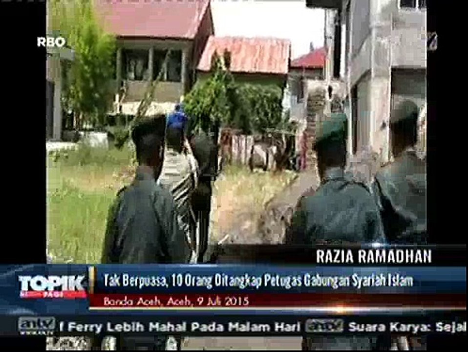 Tak Berpuasa, 10 Orang Ditangkap Petugas Gabungan Syariah Islam