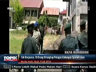 Tak Berpuasa, 10 Orang Ditangkap Petugas Gabungan Syariah Islam