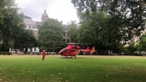 Air ambulance takes off after cyclist killed in London