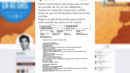 Cayetano Rivera, obligado a cancelar sus corridas por motivos médicos
