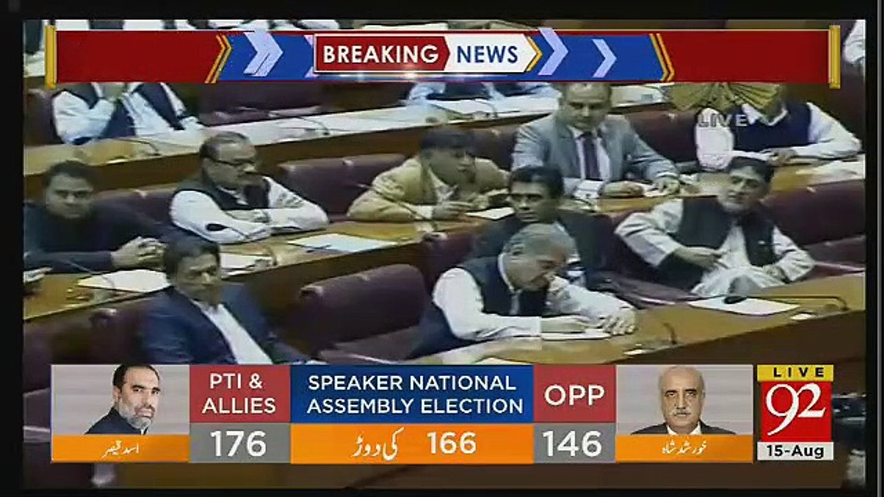 PTI's Asad Qaiser sworn in as NA speaker amid opposition ruckus