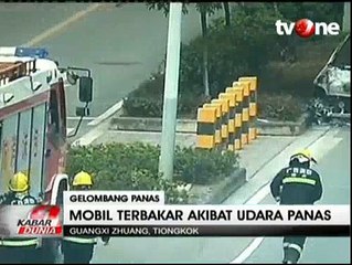 Mobil Terbakar Akibat Udara Panas