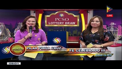 PCSO 9 PM Lotto Draw, August 15, 2018