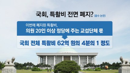 '쌈짓돈 논란' 국회의원 특수활동비 폐지 / YTN