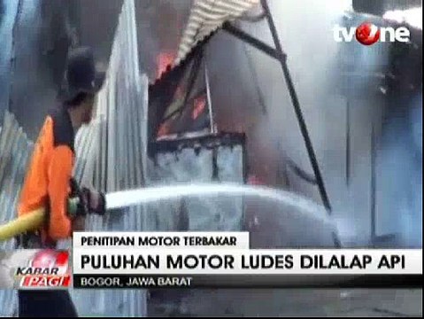 Penitipan Motor di Stasiun Bogor Terbakar