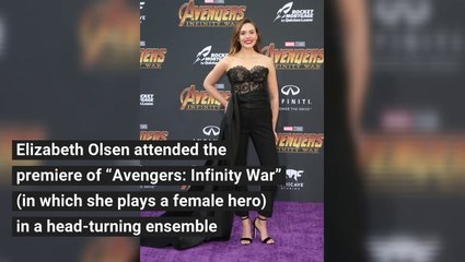 Elizabeth Olsen Hits The Red Carpet In A Lingerie-like Top