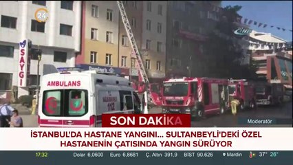 İstanbul'da hastane yangını...