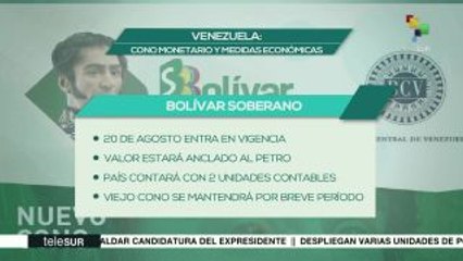 Venezuela: nuevo cono monetario entra en vigor el 20 de agosto