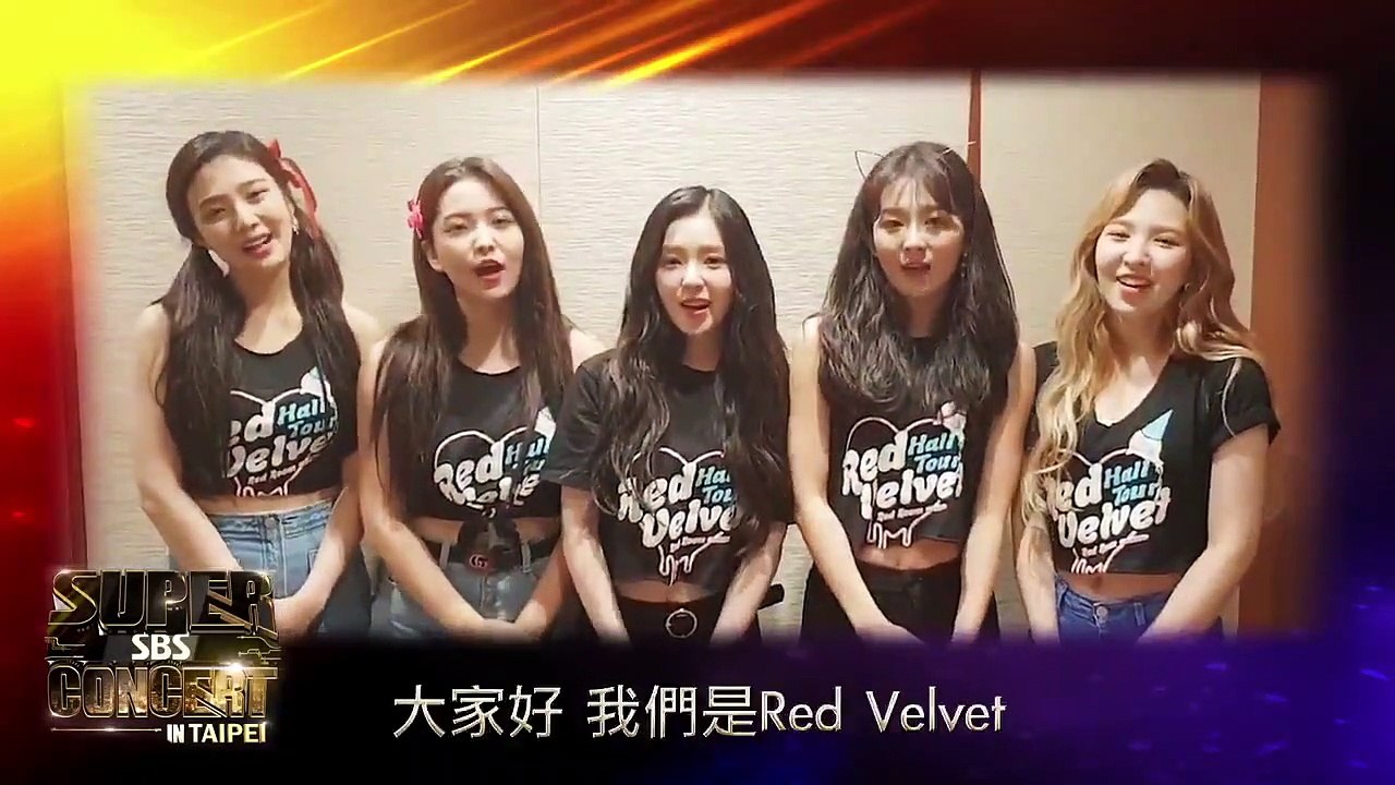 Red Velvet - message for SBS Super Concert Taiwan - video Dailymotion