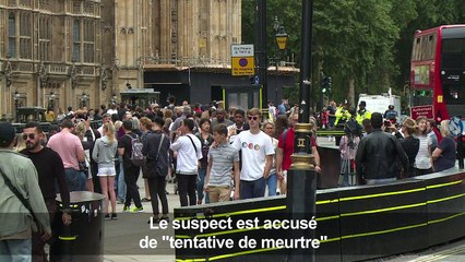 Les touristes de retour au Parlement de Londres après l'attentat