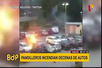 Suecia: pandilleros incendian más de un centenar de autos en distintas ciudades de esa nación