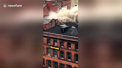 Firefighters tackle large blaze in Manchester's Chinatown