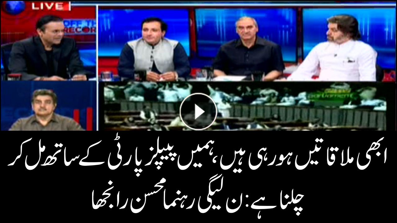 PML-N's Mohsin Ranjha says will have work together with PPP