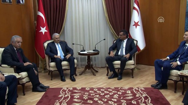 TBMM Başkanı Yıldırım, KKTC Başbakanı Erhürman ile görüştü - LEFKOŞA