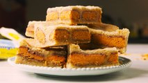 These Butterfinger Stuffed Blondies Are Absolutely Epic