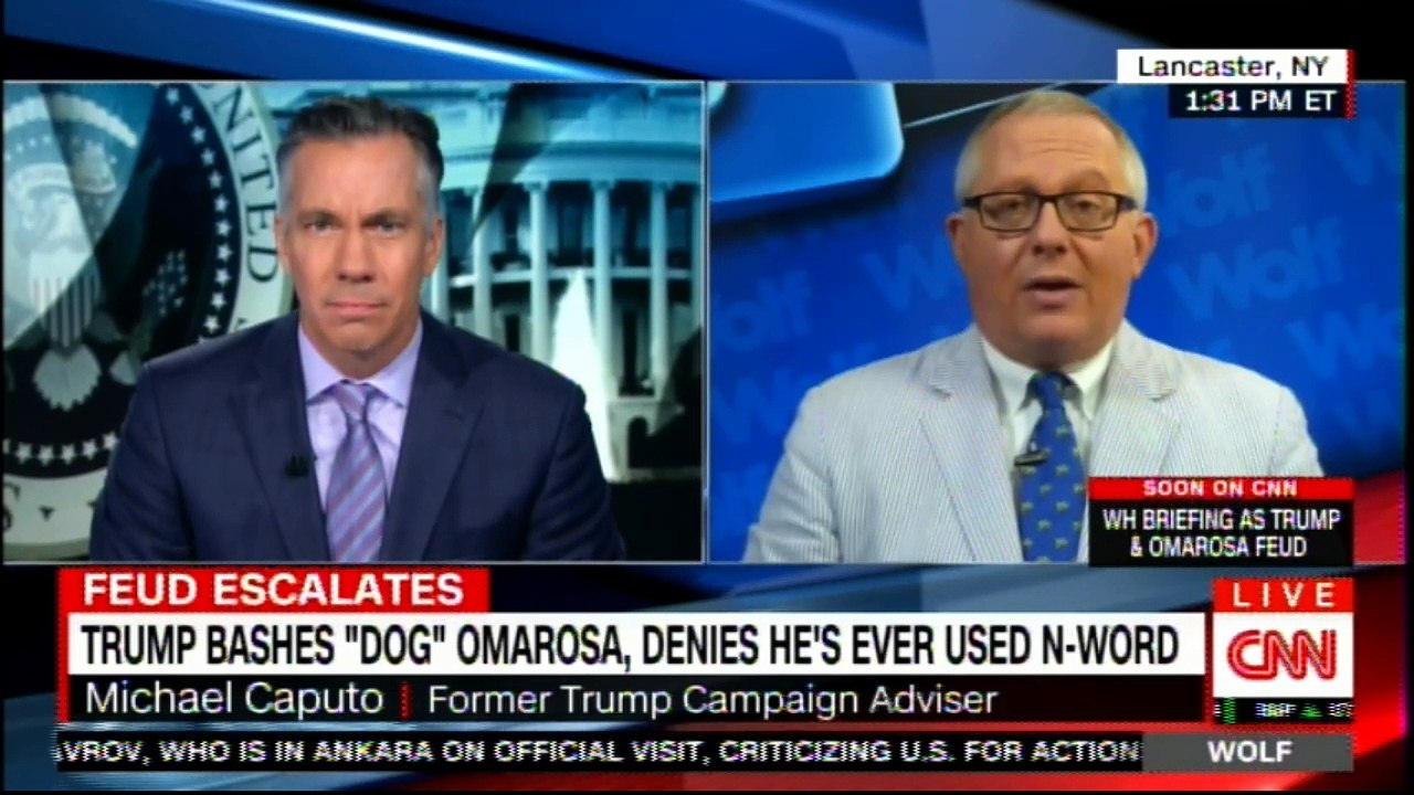 Michael Caputo, Former Donald Trump Campaign Adviser One-on-One on Donald Trump bashes "DOG" Omarosa, Denies he's ever used N-Word. #DonaldTrump #News #Wolf #CNN #Omarosa #DonaldTrump