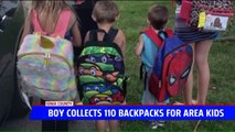 10-Year-Old Boy Spends Summer Collecting Backpacks for Kids in Need