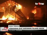 Ditinggal Mudik, Barak Karyawan PT. Adhy Karya Ludes Terbakar