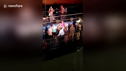 Couple dancing to ‘Footloose’ falls into Boston Harbor