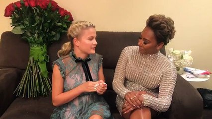 Mel B and Darci Lynne reunite backstage before the first live results show of the season!
