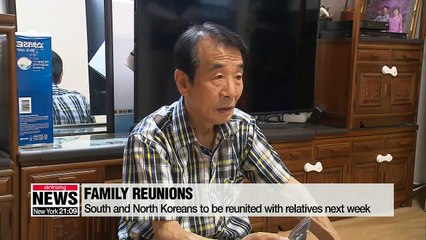 S. Koreans prepare to meet N. Korean relatives at reunions next week