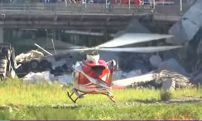 400 Petugas Dikerahkan Cari Korban Jembatan Runtuh di Genoa