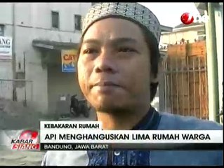 Lima Rumah Warga di Bandung Ludes Dilalap Api