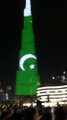 Burj Khalifa Light up with Pakistan Flag  On 14 August 2018 Independent Day Of Pakistan