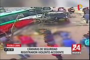 Cámara registra preciso momento de un accidente en Pueblo Libre