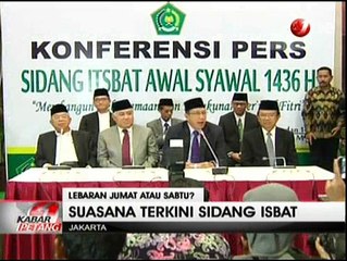 Hasil Sidang Isbat 1 Syawal 1436 H Jatuh Jumat 17 Juli 2015
