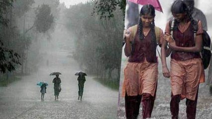 தமிழகத்தில்  கன மழையால் பள்ளி, கல்லூரிகளுக்கு விடுமுறை- வீடியோ