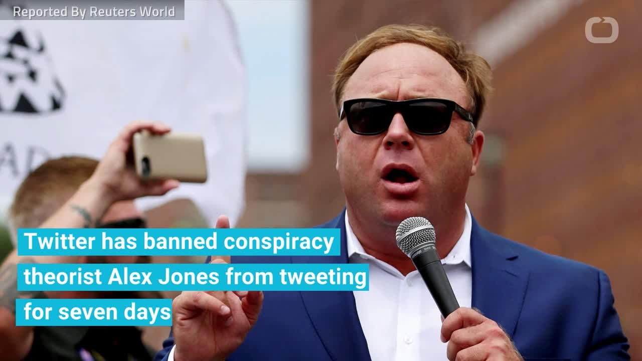 Twitter Bans Alex Jones From Tweeting For Seven Days