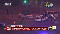 Phoenix police officer involved in crash near 52nd Street and Van Buren