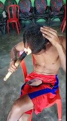 Hair cut - but this is incredible. What to do if you don't have clippers!